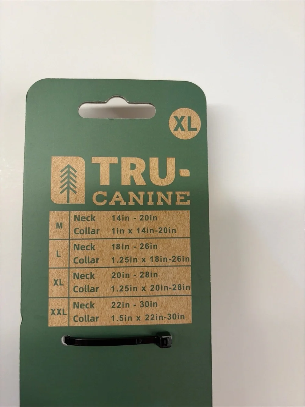 TRU-CANINE XL Nylon Webbing Dog Collar Adjustable Reflective Black Heavy Duty